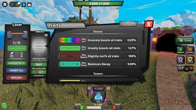 Tower Defense RNG Merkmals Tierliste & Reroll Guide
