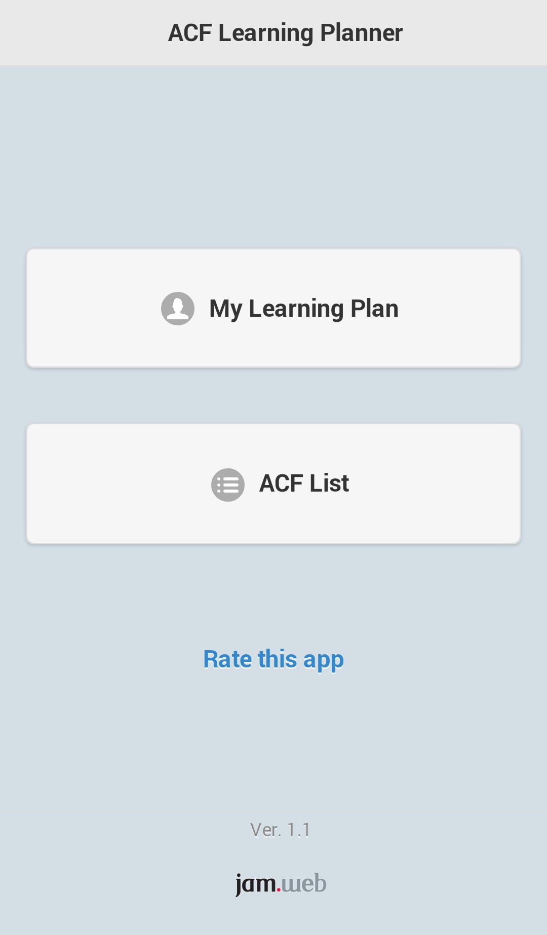 ACF Learning Planner