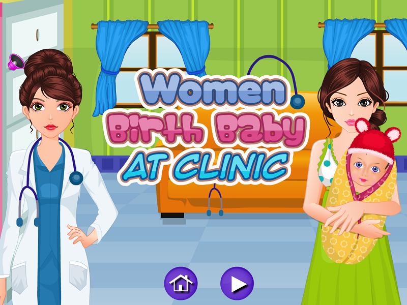 Women Birth Baby At Clinic